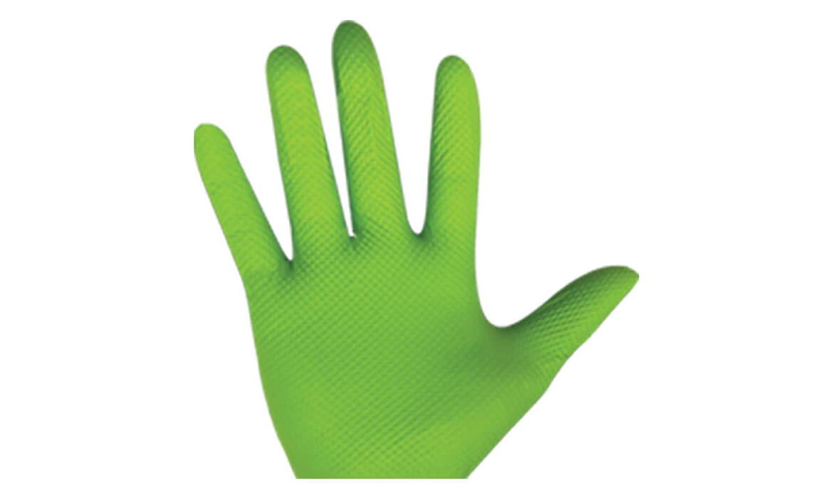 Gator Grip Diamond Textured HD Nitrile Gloves - Large (Box of 100)