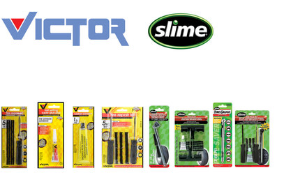 Slime/Victor Blistered Tire Gauges - Plug Kits